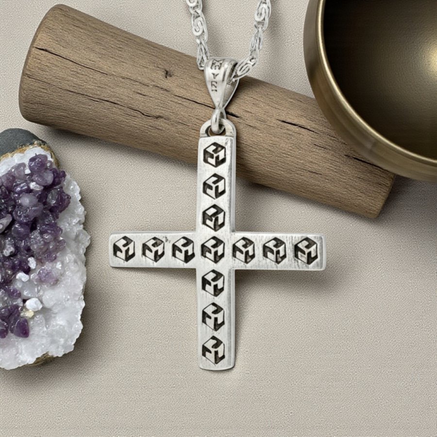 Dije Cruz Cosmica Antakarana Reiki Plata 4 Cm 7 Gr Art 826