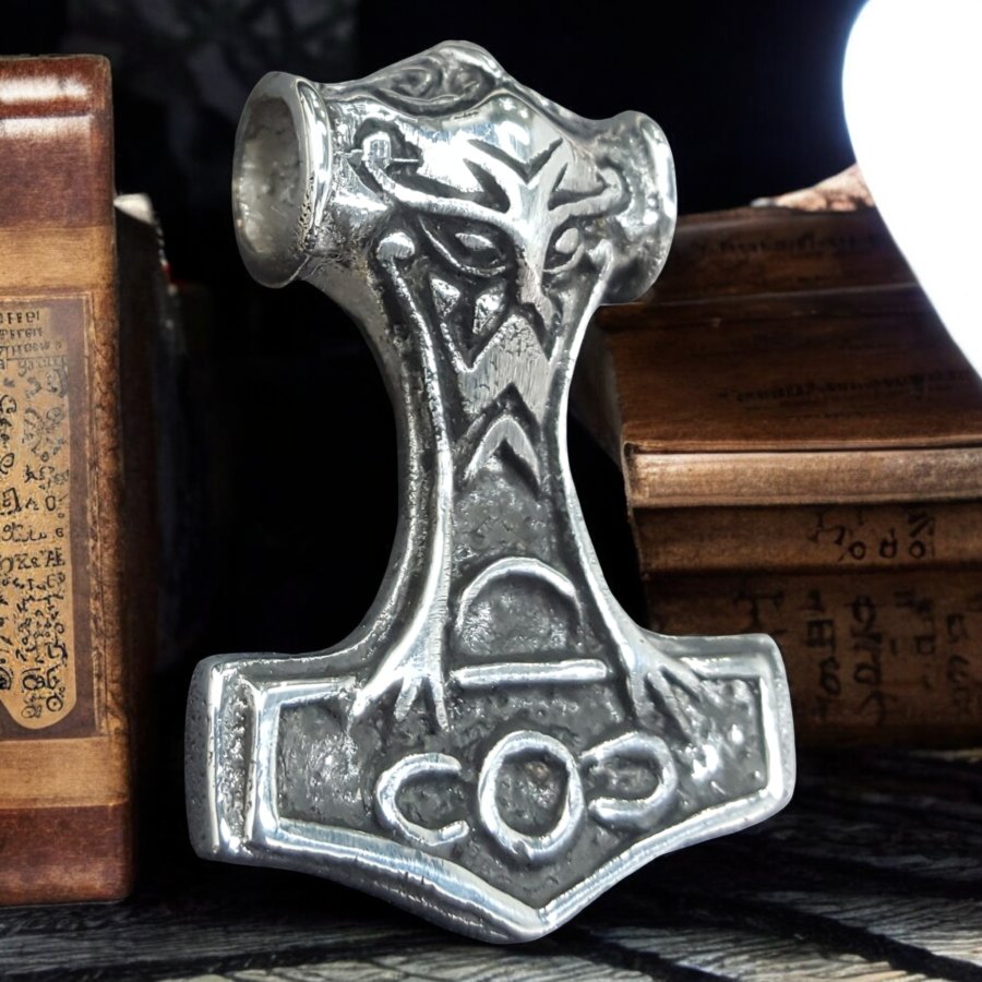 Mjolnir Martillo De Thor Vikingo En Plata 3 Cm 12 Gr Art 131