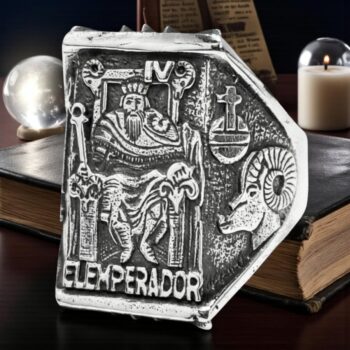 Anillo Carta 4 del Tarot El Emperador En Plata 13 Gr 2 X 1,5 Cm Art 1386