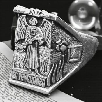 Anillo Carta 14 del Tarot Rider La Templanza En Plata 13 Gr 2 X 1,5 Cm Art 1569