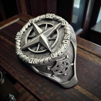 Anillo Rosa De Los Vientos En Plata 2 Cm 15 Gr Art 1663