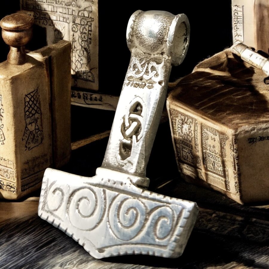 Mjolnir Martillo Thor Vikingo En Plata 3 Cm 8,7 Gr Art 527