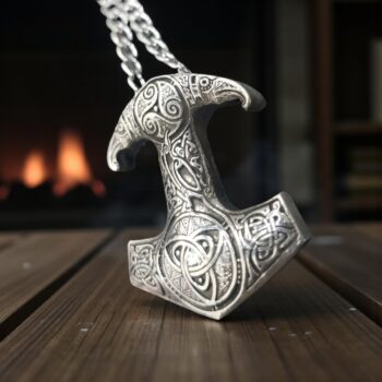 Mjolnir Trisquel Vikingo En Plata 4 X 3,5 Cm 43 Gr Art 975