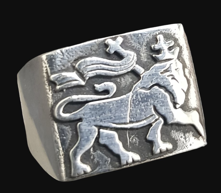 Anillo Leon Judah Rastafari Plata 1,5 Cm 7 Gr Art 1012 - Imagen 2