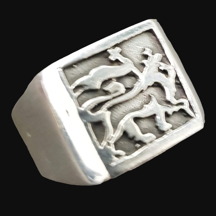 Anillo Leon Judah Rastafari Plata 1,5 1,3 Cm 8 Gr Art 1145