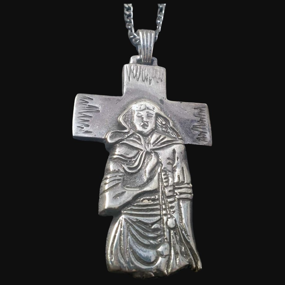 Dije Gauchito Gil En Plata macizo 6 X 4 Cm 24 Gr Art 1288 - Imagen 2