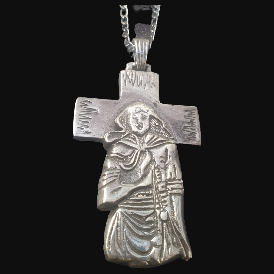Dije Gauchito Gil En Plata macizo 6 X 4 Cm 24 Gr Art 1288 - Imagen 4