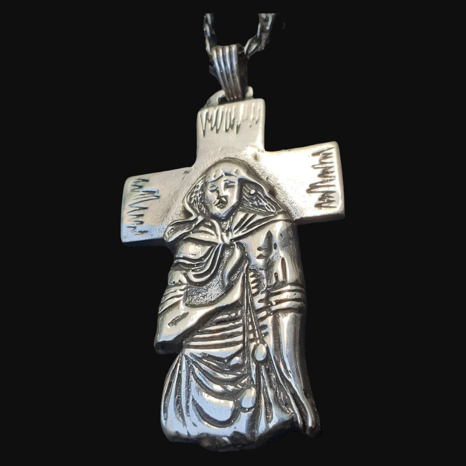 Dije Gauchito Gil En Plata macizo 6 X 4 Cm 24 Gr Art 1288 - Imagen 3