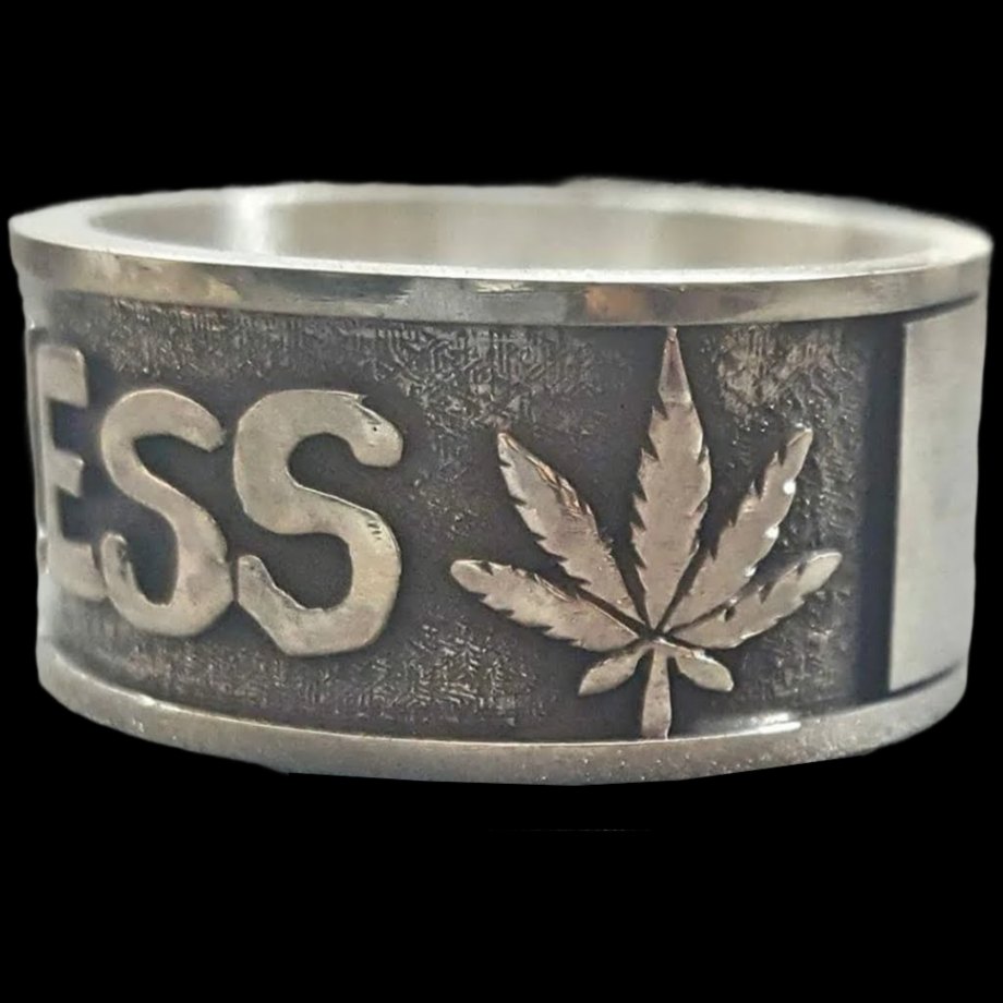 Anillo Leon Judah Rastafari Jah Bless Plata 0.8 Cm Art 33 - Imagen 7