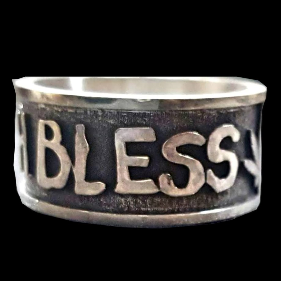 Anillo Leon Judah Rastafari Jah Bless Plata 0.8 Cm Art 33 - Imagen 3