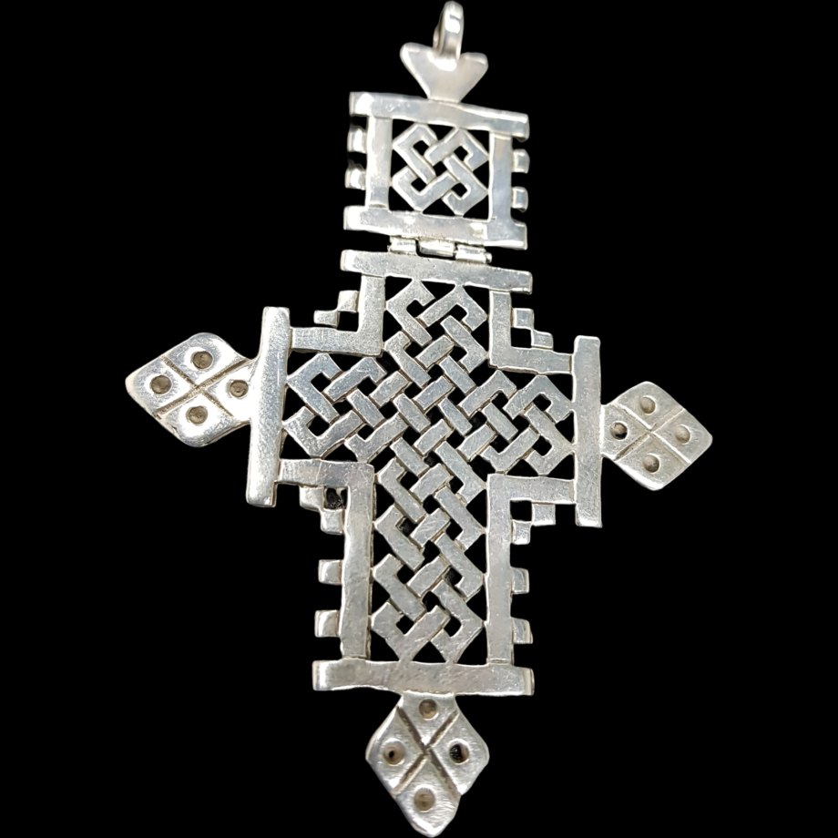 Dije Cruz Copta Rastafari En Plata 9 X 6,5 Cm 17 Gr Art 496 - Imagen 7