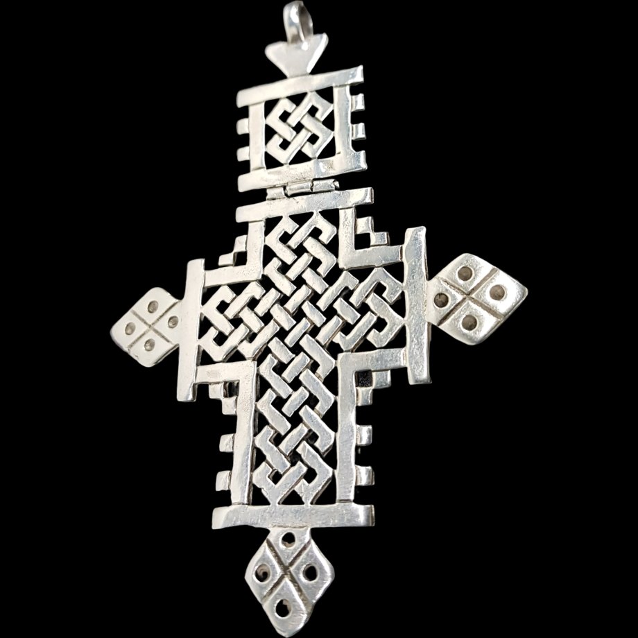 Dije Cruz Copta Rastafari En Plata 9 X 6,5 Cm 17 Gr Art 496 - Imagen 6