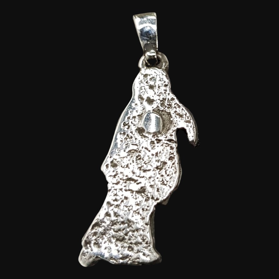 Dije Santa Muerte En Plata 4 X 1 Cm 4,5 Gr Art 509 - Imagen 5