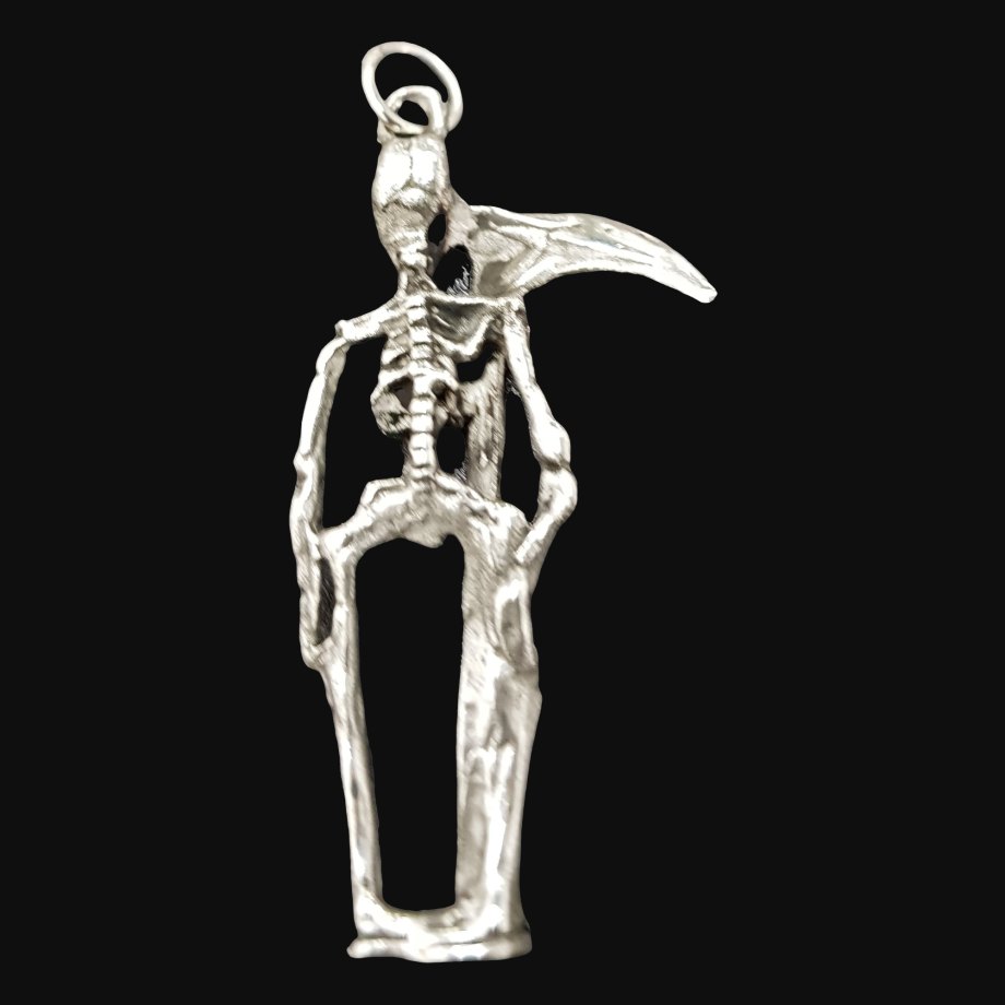 Dije San La Muerte En Plata 5 X 2,5 Cm 5,5 Gr Art 513 - Imagen 4