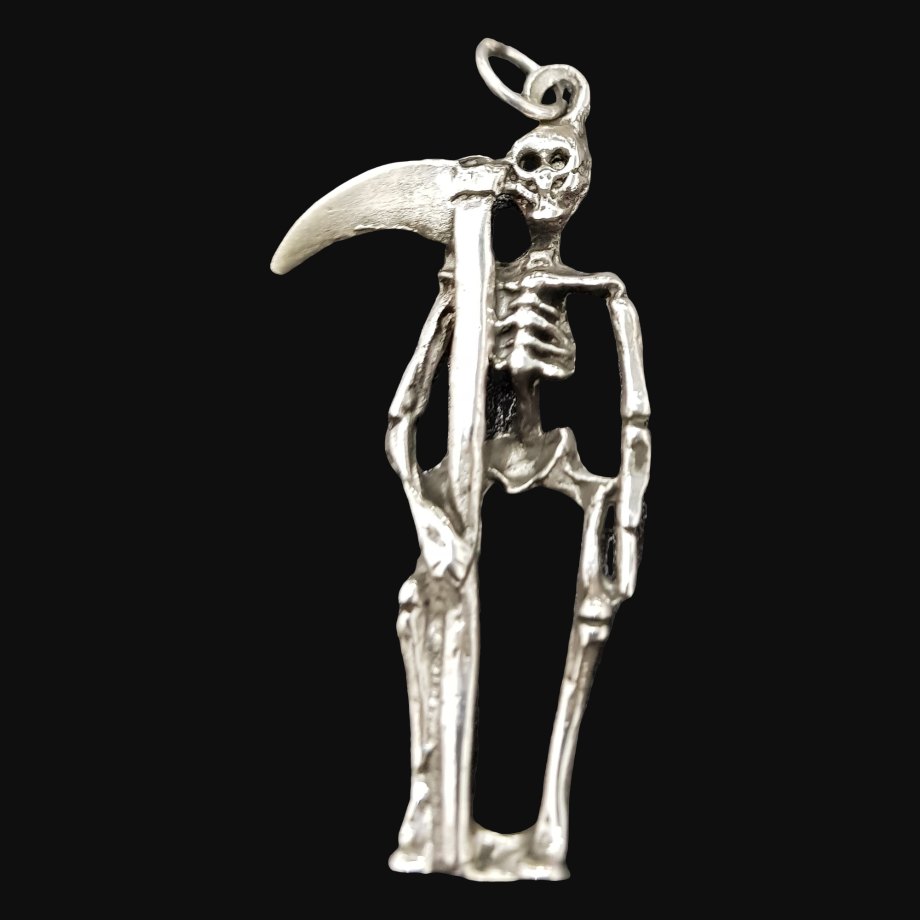 Dije San La Muerte En Plata 5 X 2,5 Cm 5,5 Gr Art 513 - Imagen 3