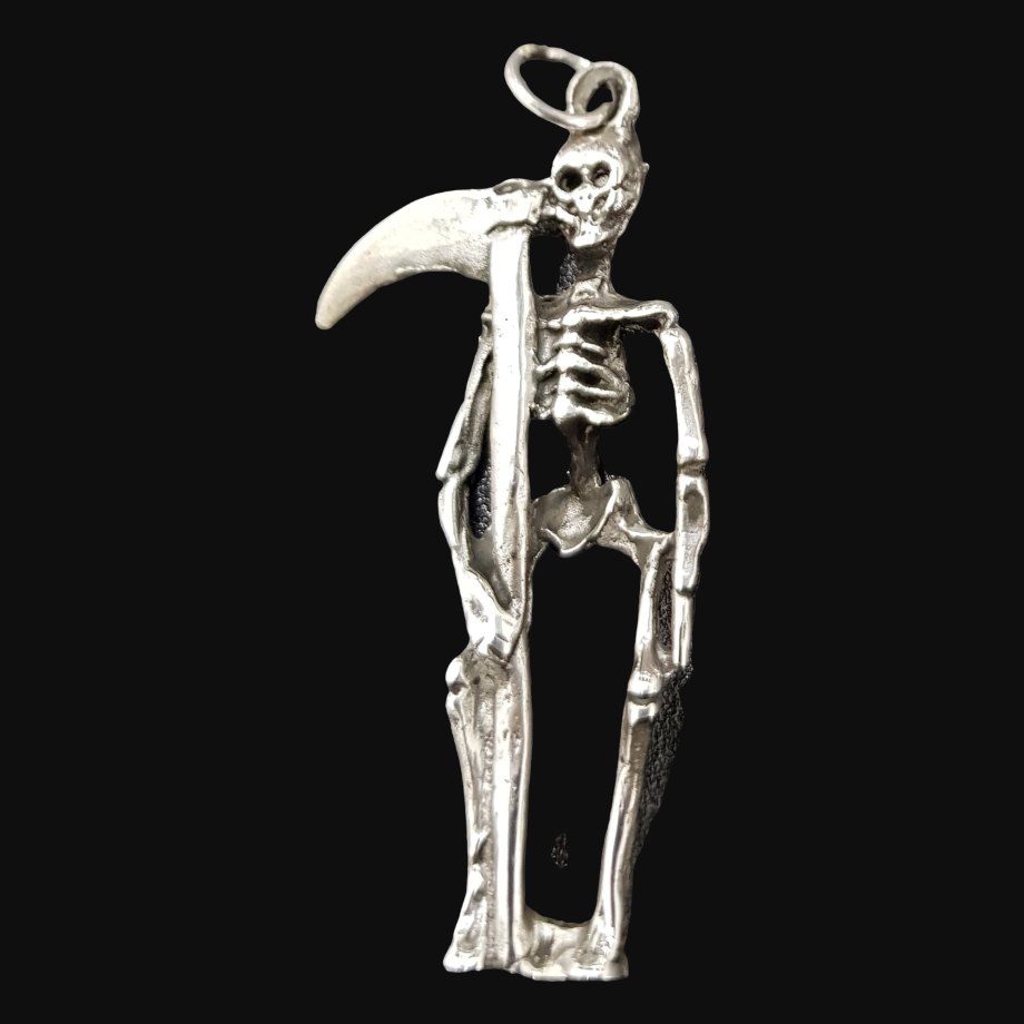 Dije San La Muerte En Plata 5 X 2,5 Cm 5,5 Gr Art 513 - Imagen 2