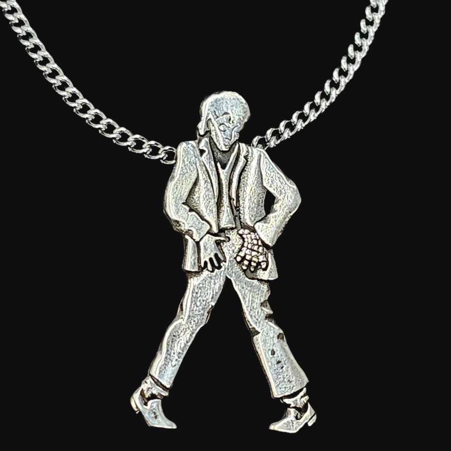 Dije Michael Jackson En Plata 925 3,5 X 1 Cm 2,3 Gr Art 642 - Imagen 2