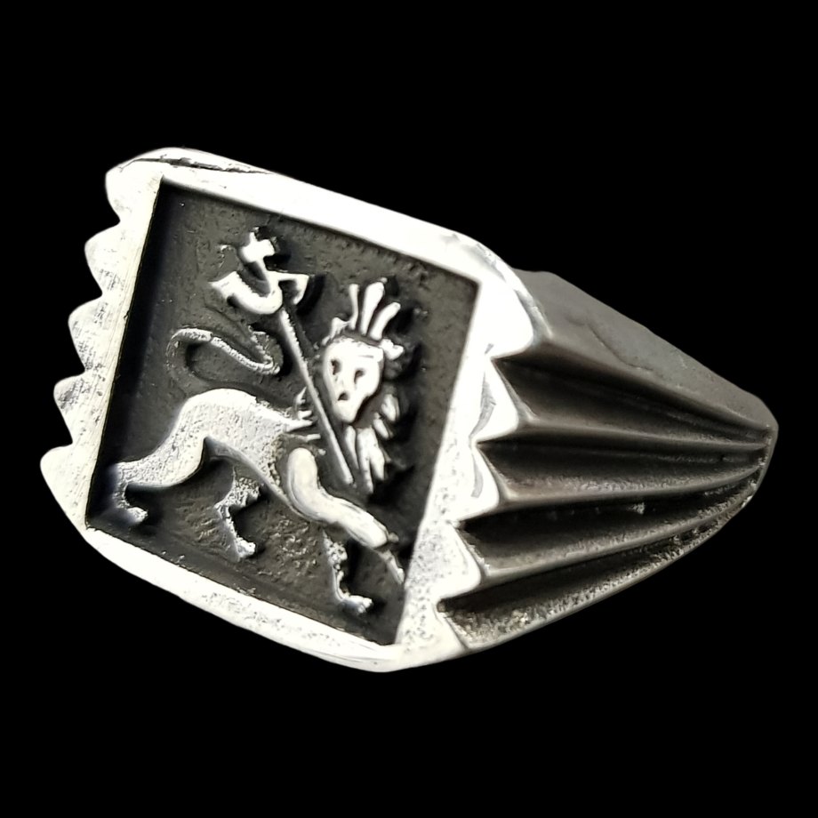 Anillo Bob Marley Rastafari Plata 1,7 X 1,5 Cm 11 Gr Art 823 - Imagen 4