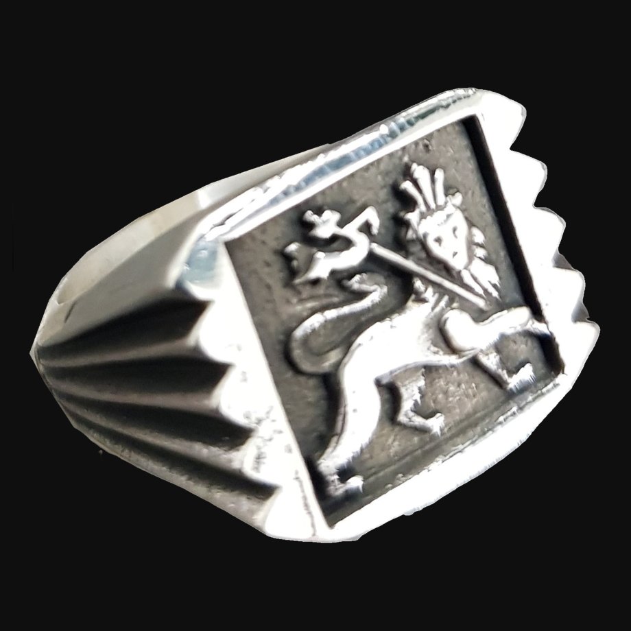 Anillo Bob Marley Rastafari Plata 1,7 X 1,5 Cm 11 Gr Art 823 - Imagen 2