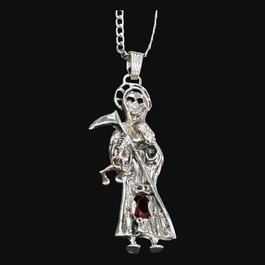 Dije Santa Muerte En Plata 6,5 X 2 Cm 15 Gr Art 841 - Imagen 3