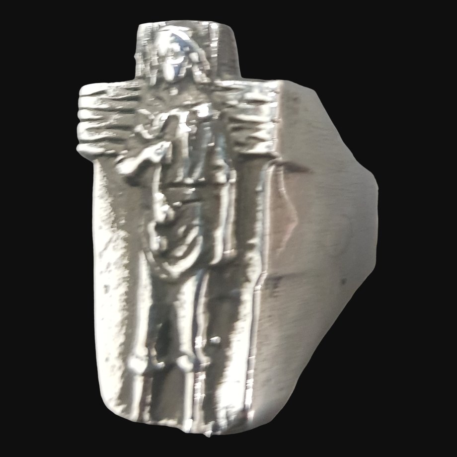 Anillo Gauchito Gil En Plata 3 X 1.5 Cm 18 Gr Art 946 - Imagen 4