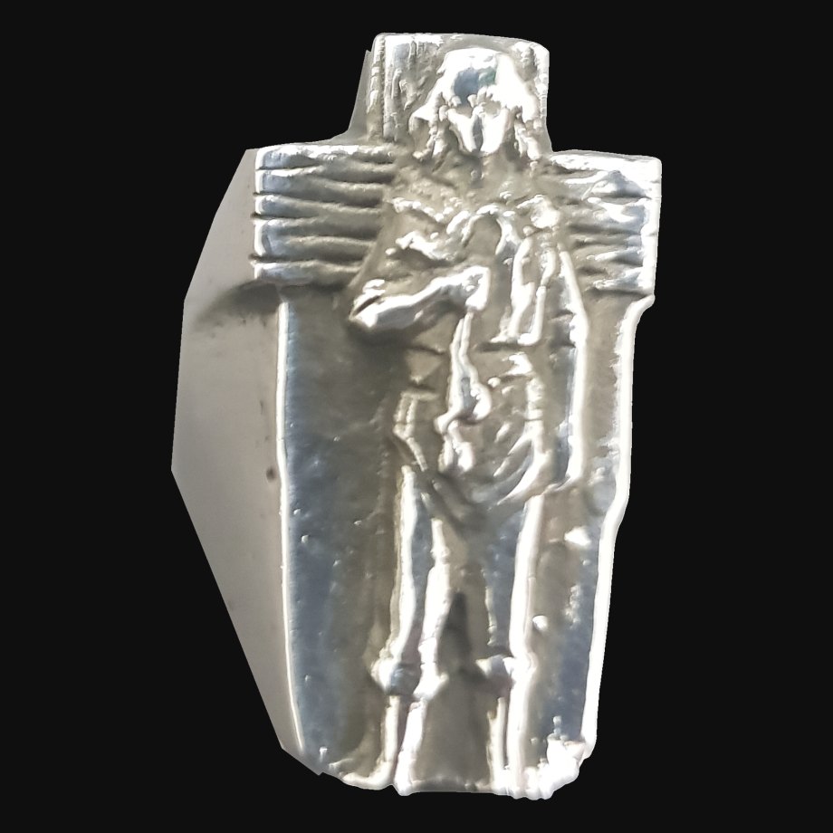 Anillo Gauchito Gil En Plata 3 X 1.5 Cm 18 Gr Art 946 - Imagen 3