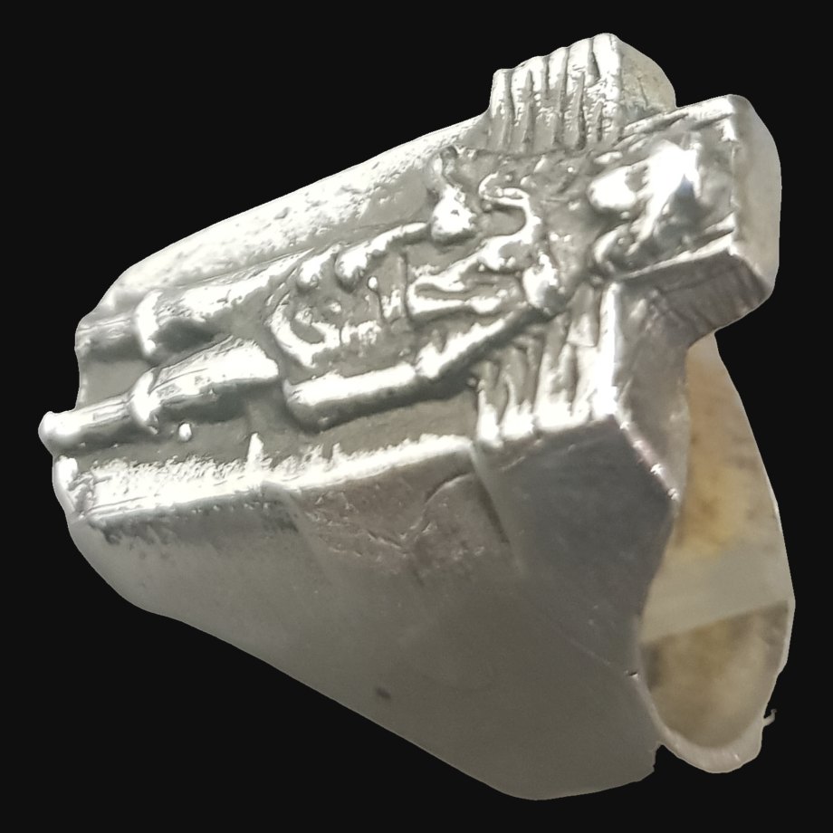 Anillo Gauchito Gil En Plata 3 X 1.5 Cm 18 Gr Art 946 - Imagen 6