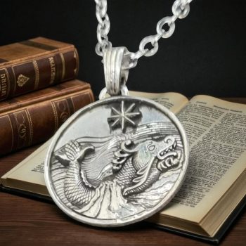 Dije Dragon Rojo San Cipriano Y Cabra En Plata 3 Cm Art 1495