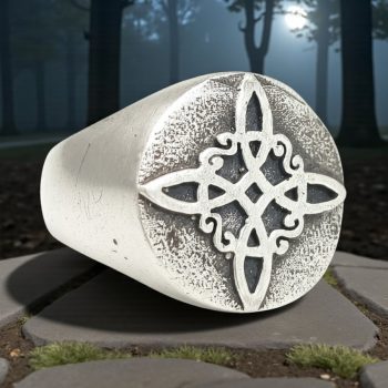 Anillo Nudo De Bruja En Plata 1,6 Cm 9 Gr Art 1067