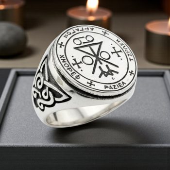 Anillo Arcangel Raziel En Plata 1,8 Cm 13 Gr Art 1688