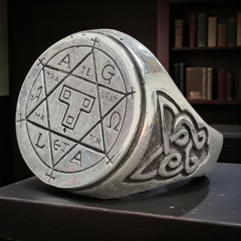 Anillo Hexagrama Sello Salomon Plata 1,5 Cm 12 Gr Art 1235