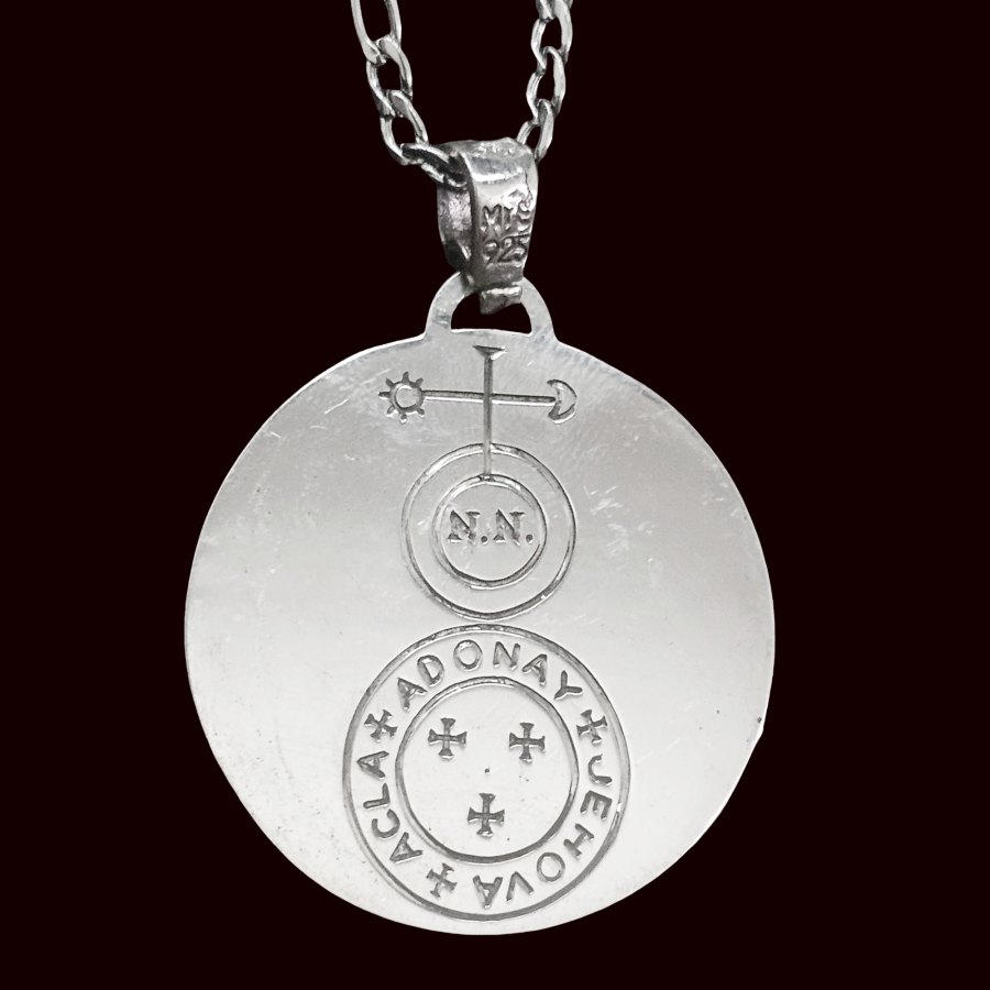 Talismán Hombre Dominador y Talismán Adonis 3,5 Cm 12 Gr en Plata Art 1675 - Imagen 3