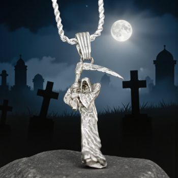 Dije San La Muerte En Plata 3 Cm Santo Protector Art 1701