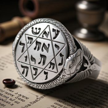 Anillo Sello Rey Salomon En Plata 1,8 Cm 10,5 Gr Art 429