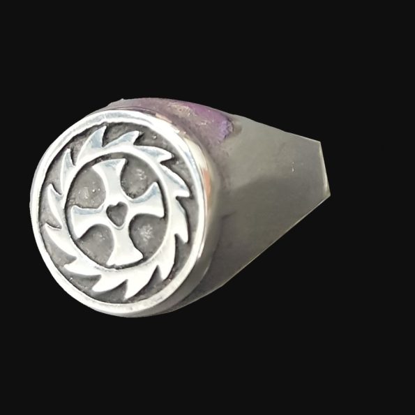 Dije Cruz Orlada En Plata 3 Cm Con Cadena De Acero Art 941