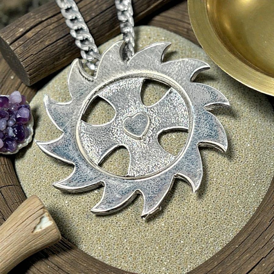 Dije Cruz Orlada En Plata 3 Cm Con Cadena De Acero Art 941