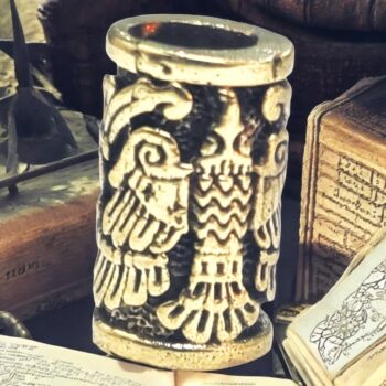 Abalorio Cuervo Pelo Barba Vikingo En Bronce Art 1472