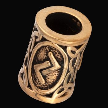 Abalorio Runa Vikingo Jera Pelo Barba En Bronce Art 1738