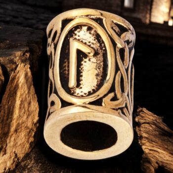 Abalorio Runa Vikingo Lagaz Pelo Barba En Bronce Art 1745