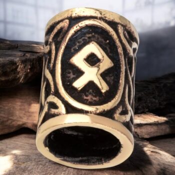 Abalorio Runa Vikingo Othila Pelo Barba En Bronce Art 1747