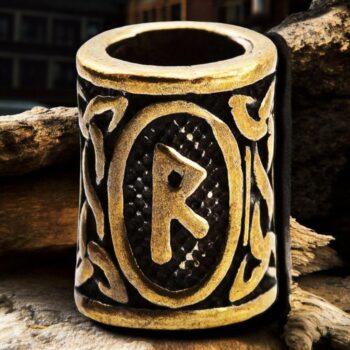 Abalorio Runa Vikingo Raido Pelo Barba En Bronce Art 1751