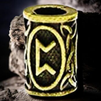 Abalorio Runa Vikingo Perth Para Pelo Barba Bronce Art 1753