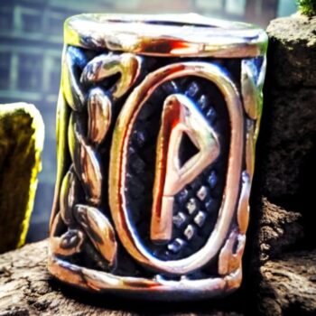 Abalorio Runa Vikingo Wunjo Pelo Barba En Bronce Art 1757