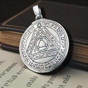 Dije Salomón Sexto y Cuarto Pentaculo consagrado al Sol Plata 3,6 Cm 25 Gr Art 1168