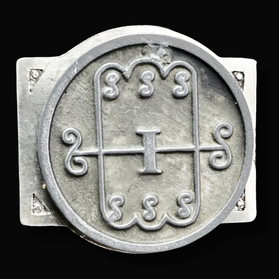 Anillo Demonio 7 Marques Aamon 72 Demonios Clave menor de Salomón Goetia En Plata 2,2 cm x 1,8 cm 18 Gr Art 1785 - Imagen 5