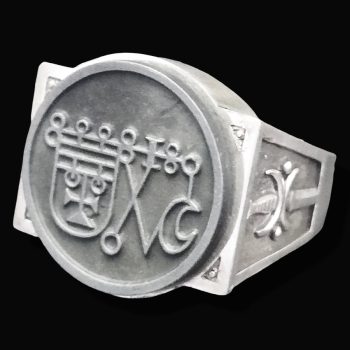 Anillo Demonio 18 DUQUE BATHIN BOTIS 72 Demonios Clave menor de Salomón Goetia En Plata 2,2 cm x 1,8 cm 18 Gr Art 1796