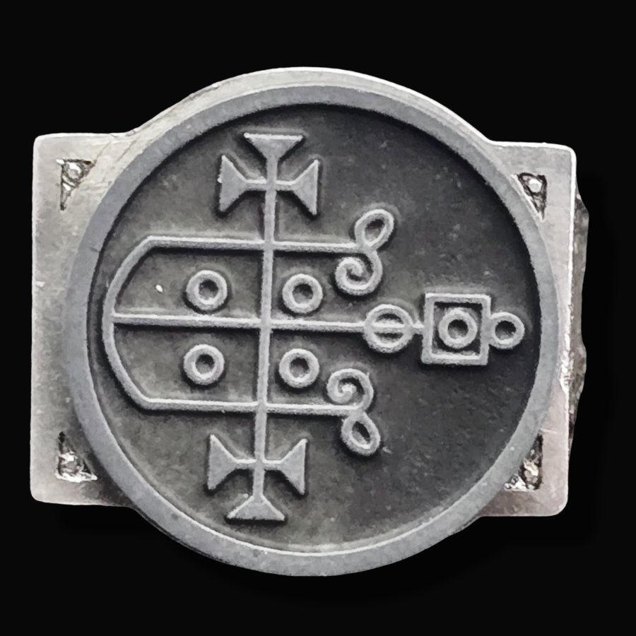 Anillo Demonio 33 PRESIDENTE GAAP 72 Demonios Clave menor de Salomón Goetia En Plata 2,2 cm x 1,8 cm 18 Gr Art 1811 - Imagen 4