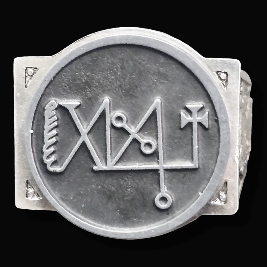Anillo Demonio 41 DUQUE FOCALOR 72 Demonios Clave menor de Salomón Goetia En Plata 2,2 cm x 1,8 cm 18 Gr Art 1819 - Imagen 3