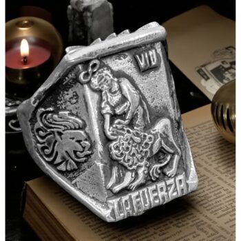 Anillo Carta 8 del Tarot La Fuerza En Plata 13 Gr 2 X 1,5 Cm Art 1472