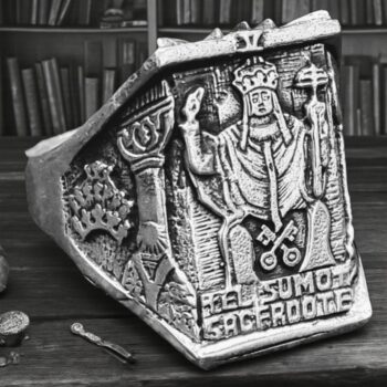 Anillo Carta 5 del Tarot Rider Sumo Sacerdote en Plata 13 Gr 2 X 1,5 Cm Art 1568